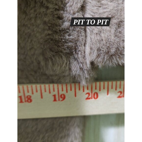 Philosophy Republic Women's Faux Fur Pullover Top Tan Size Small Lined~Soft~Cozy - Picture 13 of 14